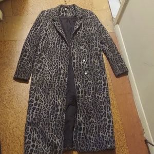 Leopard Long Swing Coat